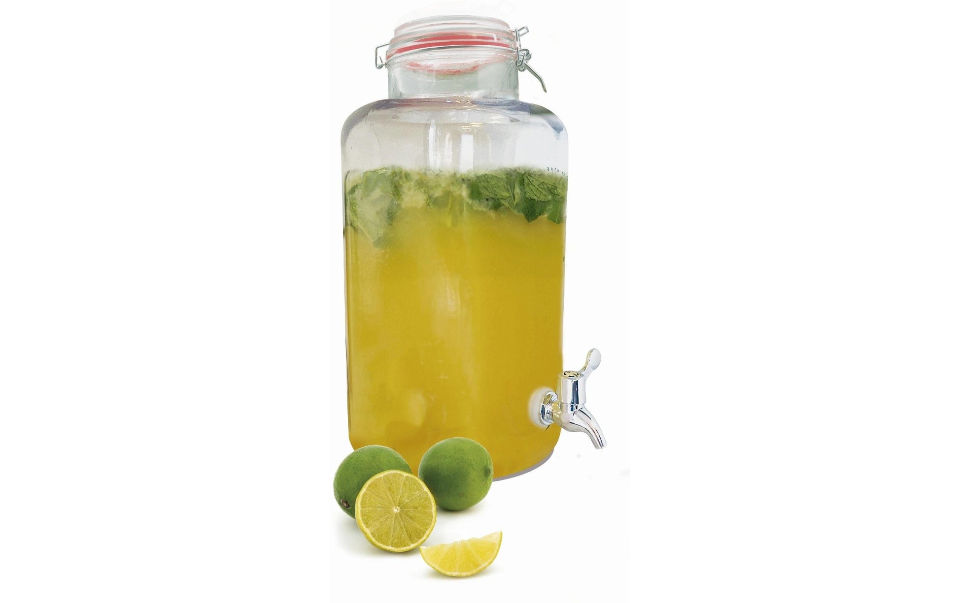 Vin Bouquet Getränkedispenser – 8 l, Ø 30,3 × 36,5 cm, Glas/Kunststoff (ABS)/Silikon, BPA-frei