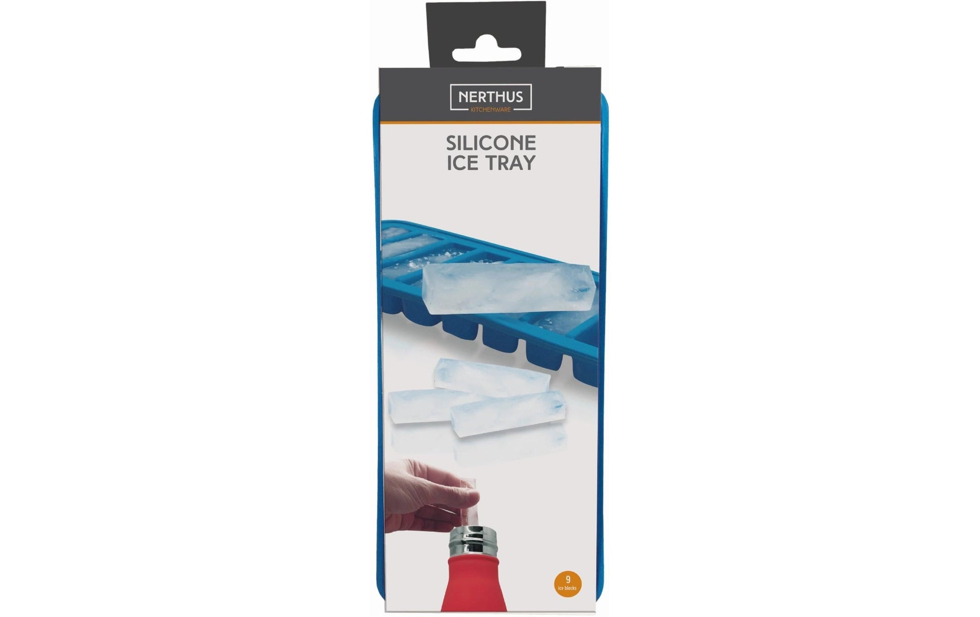Vin Bouquet – Eiswürfelform 9 Stk., 10 × 22 × 2 cm, Silikon, Blau, BPA-frei