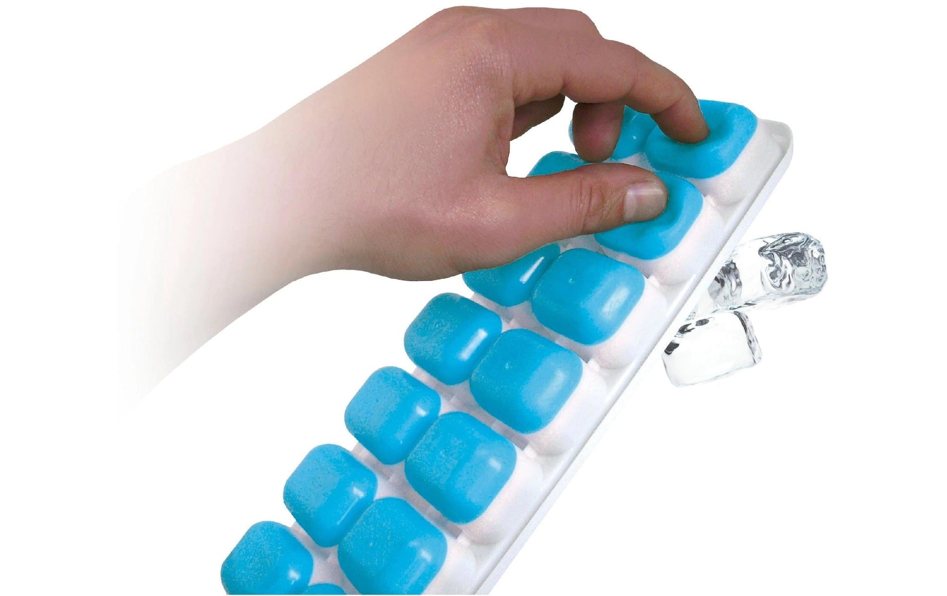 Vin Bouquet – Eiswürfelform 14 Fächer, 9,5 × 25 × 3 cm, Kunststoff (ABS), Blau/Grün
