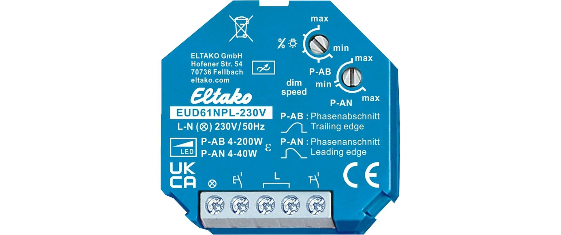 Eltako Controller – 200 VA, 230 V, 1× Schaltereingang, 1× Tastereingang – IP20 – EUD61NPL-230V