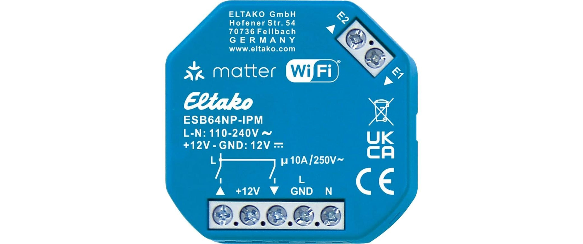 Eltako ESB64NP-IPM – Rollladenaktor – 2000 W Motorlast – für Amazon Alexa, Apple HomeKit, Google Assistant