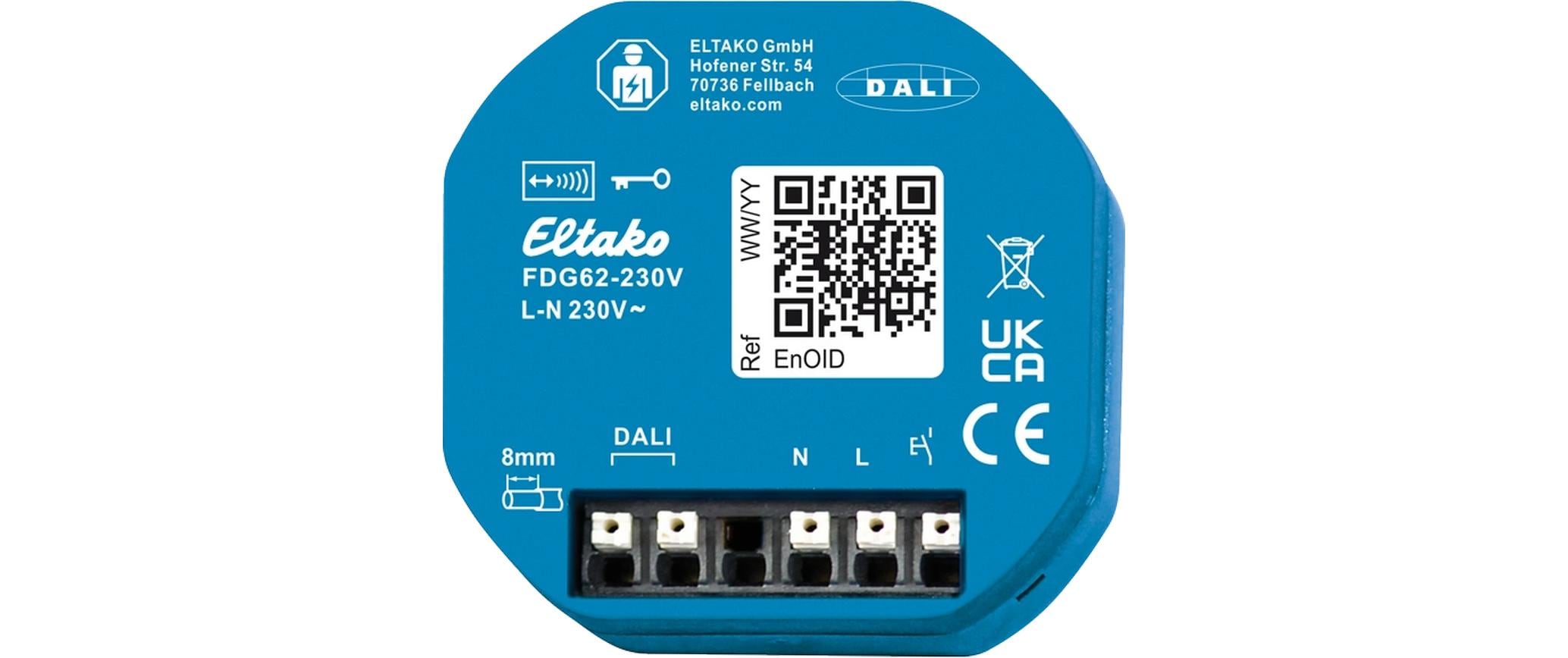 Eltako EB-RF-Gateway FDG62-230V – Smart-Hub/Bridge – Unterputz, schraubenlose Klemmen – für EnOcean, DALI