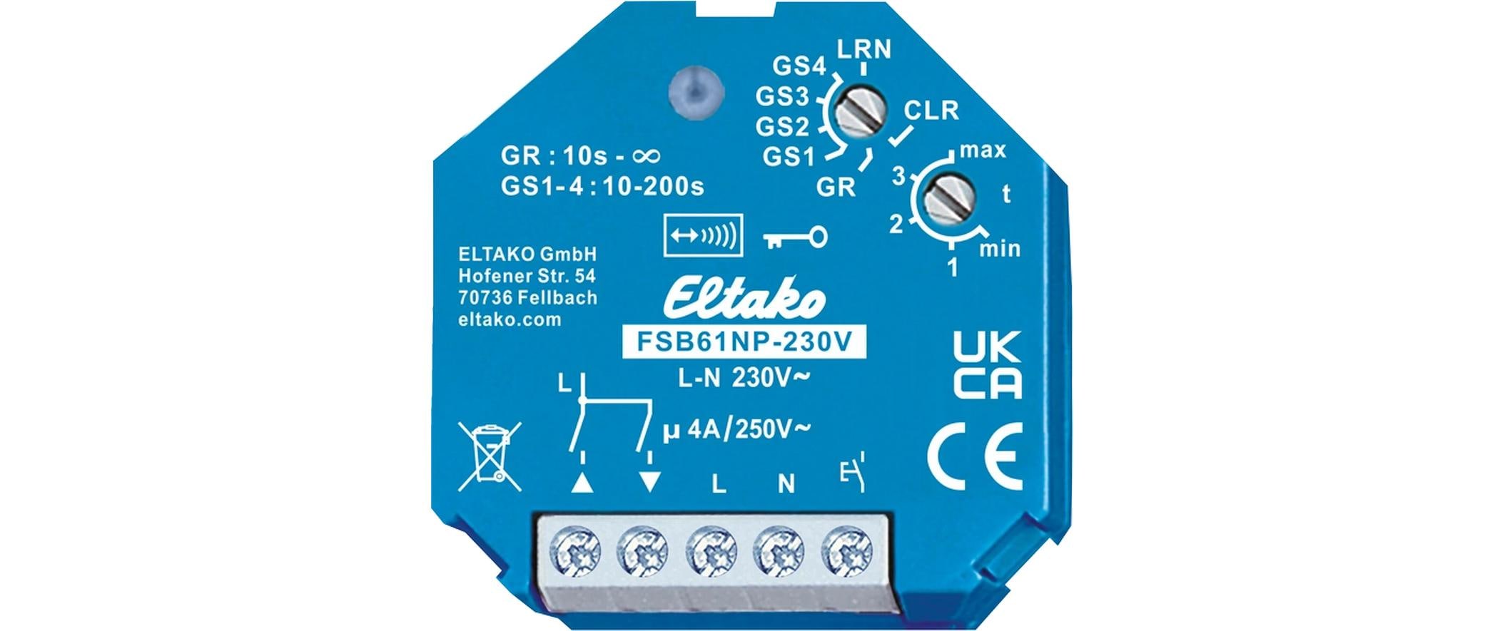 Eltako EB-RF – Rollladenaktor – enOcean, 1000 VA, 2x Schliesser