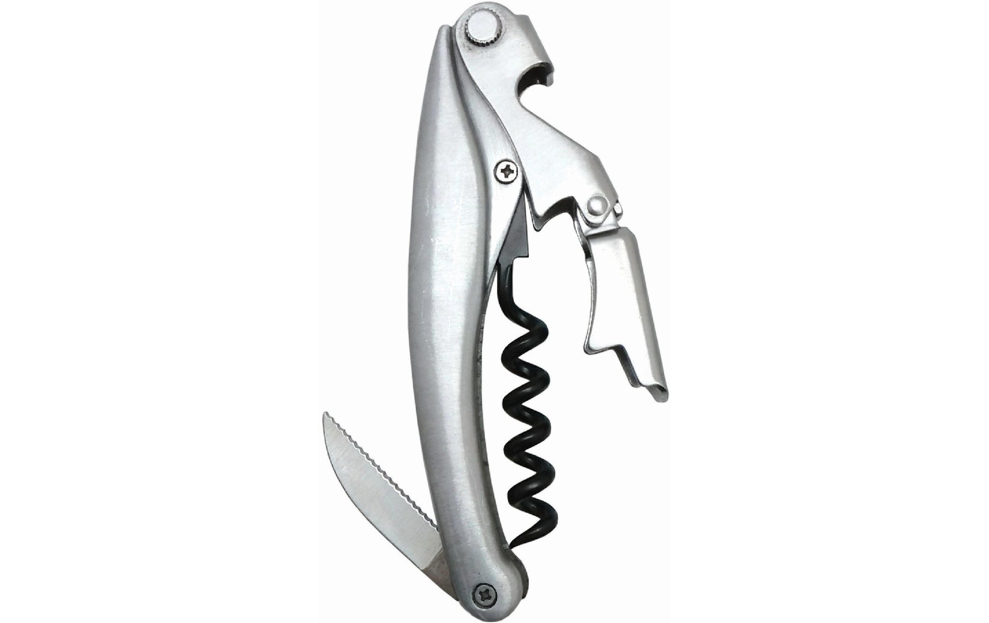 Vin Bouquet Deluxe Kellnermesser – 19,8 cm, Aluminium/Stahl, Silber, mit Kapselheber, Kapselschneider