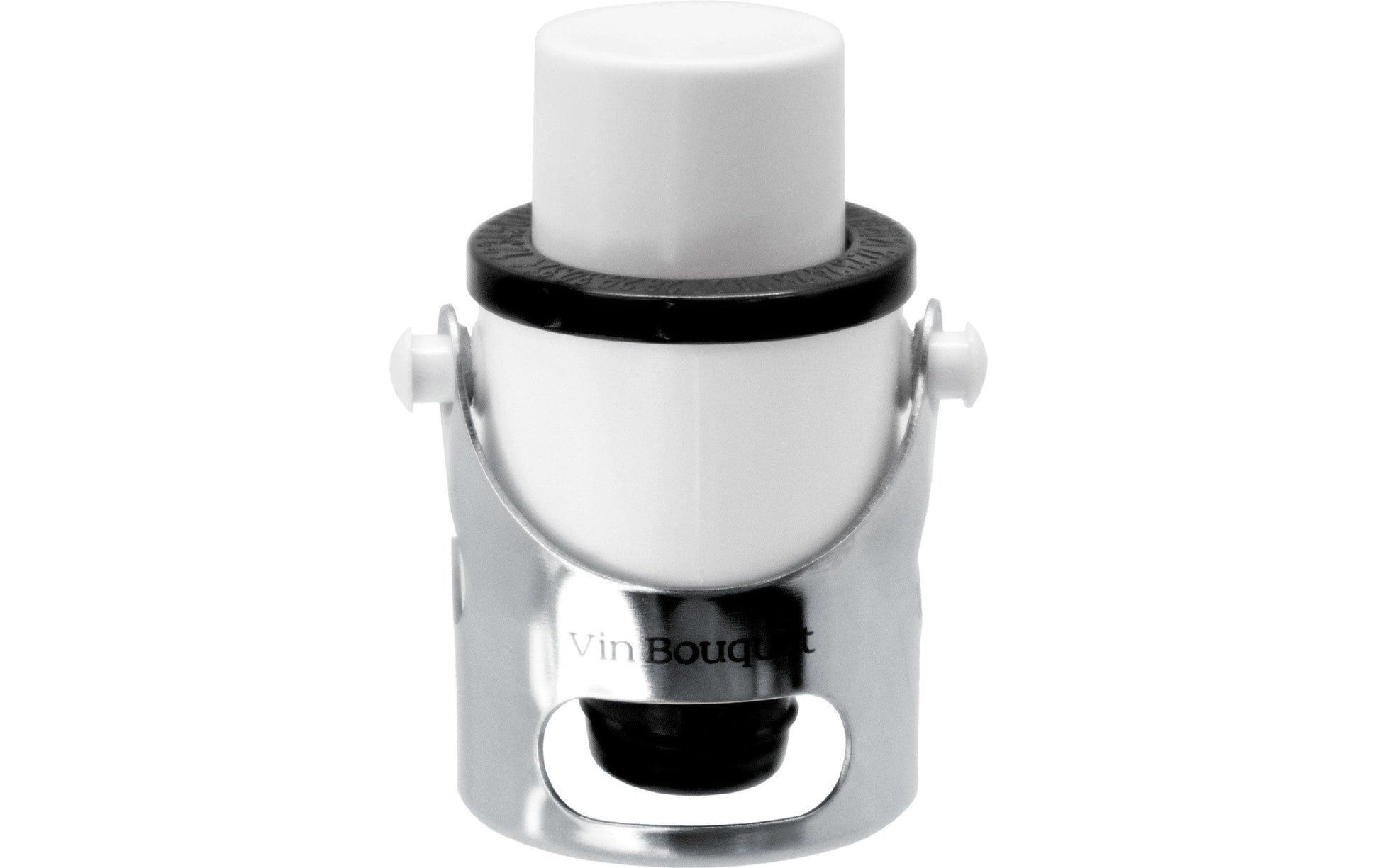Vin Bouquet Flaschenverschluss – 4,5 × 4 × 6,5 cm, Edelstahl/Silikon, 1 Stk., Vakuumverschluss, für Sekt und Champagner
