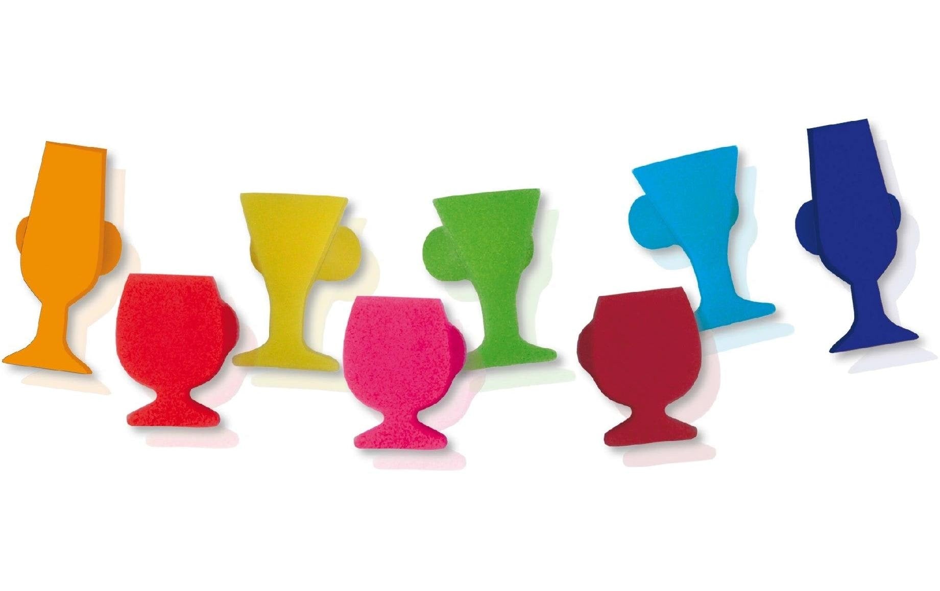Vin Bouquet Glasmarkierer – Mehrfarbig – 11,5 × 2,5 cm – Silikon – 8 Stk