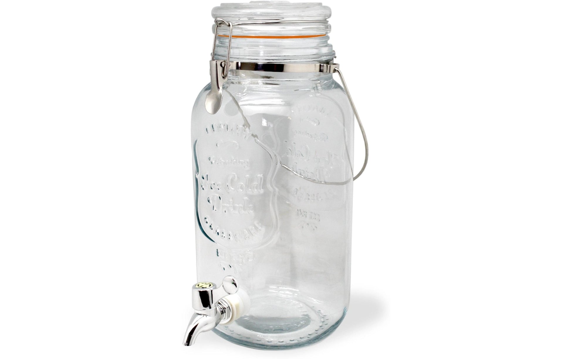 Vin Bouquet Getränkespender – 4 l, Ø 14 cm, Glas/Kunststoff (ABS)/Silikon, Transparent, BPA-frei