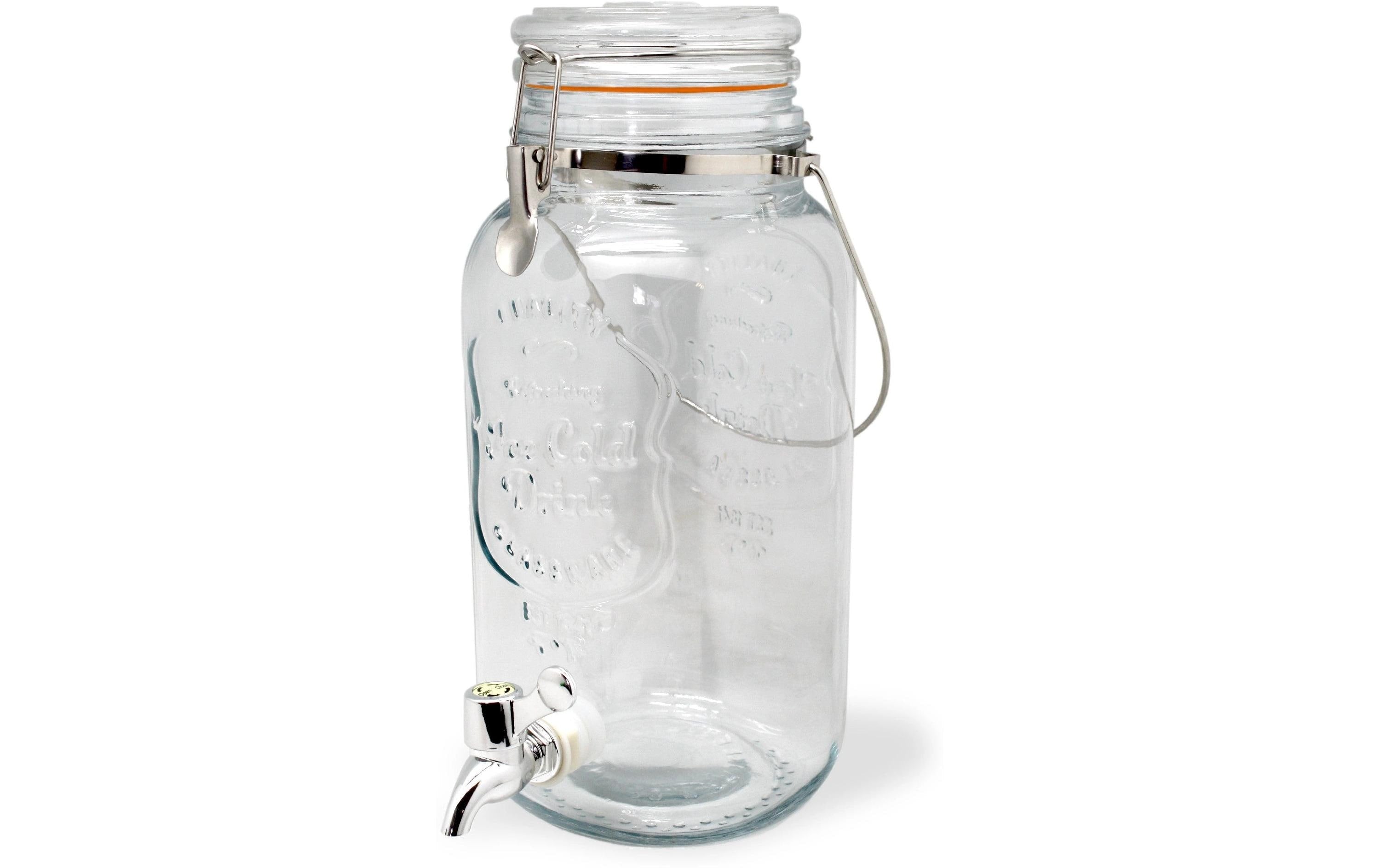 Vin Bouquet Getränkespender – 4 l, Ø 14 cm, Glas/Kunststoff (ABS)/Silikon, Transparent, BPA-frei