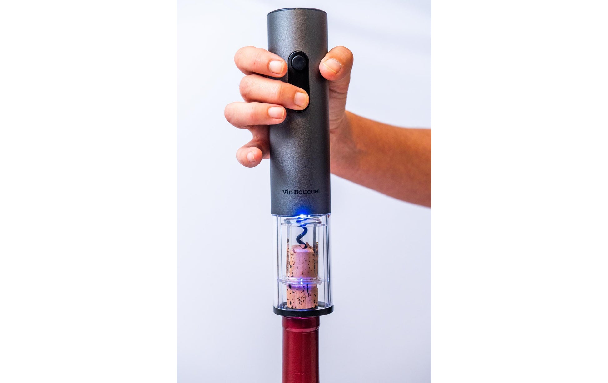 Vin Bouquet Elektrischer Korkenzieher – 28,1 cm, Kunststoff/Metall, Schwarz, mit Kapselschneider