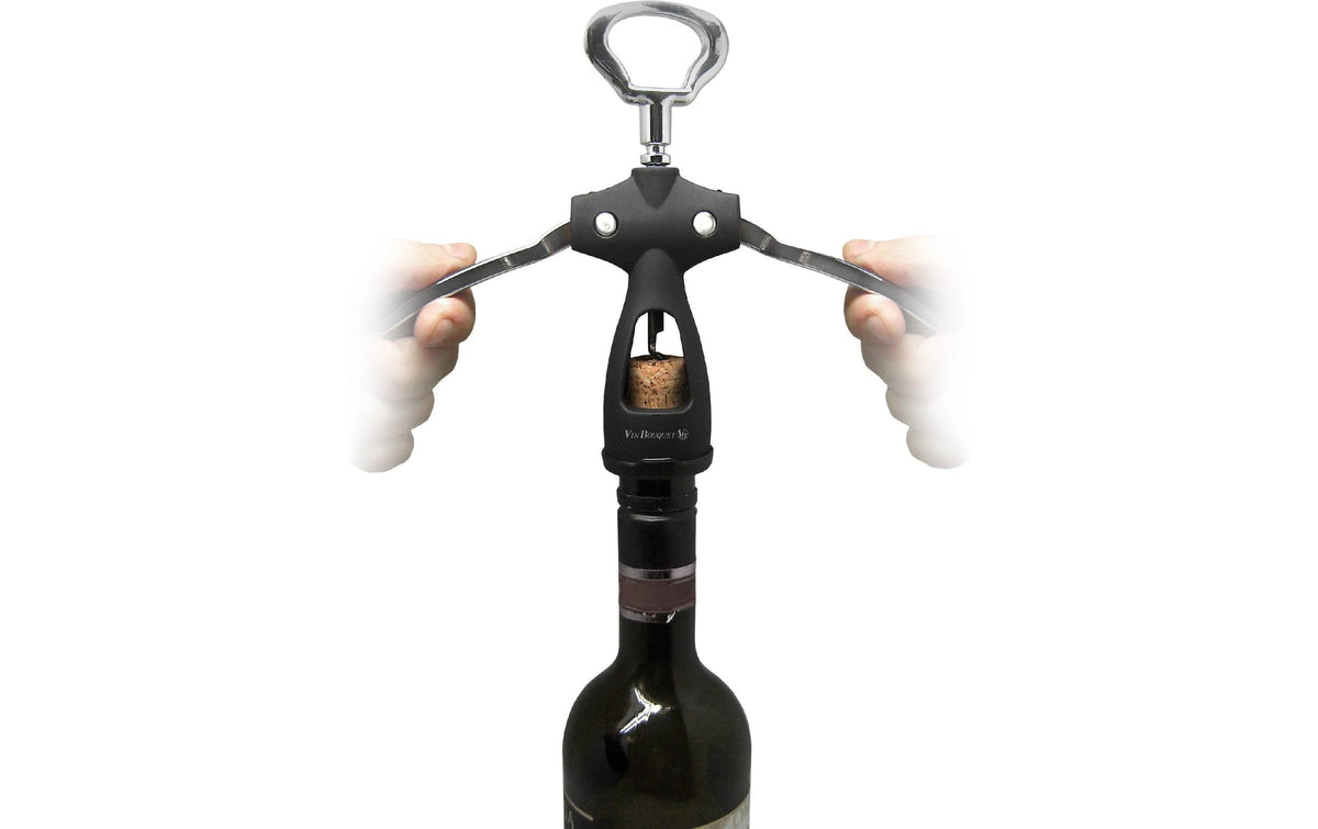 Vin Bouquet Hebelkorkenzieher – 19 × 4 cm, Edelstahl/Gummi, mit Kapselheber