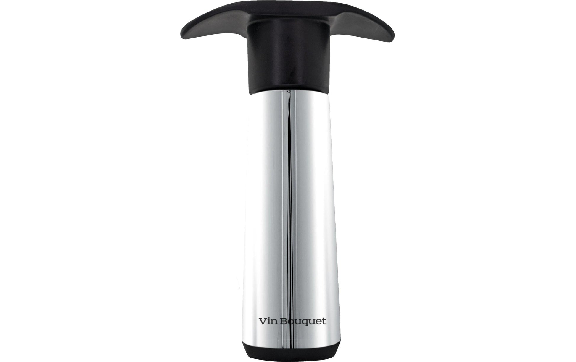 Vin Bouquet Weinpumpe Sound Indicator – 8 × 3,5 × 13 cm, Silber, inkl. 2 Weinverschlüsse, Vakuumverschluss