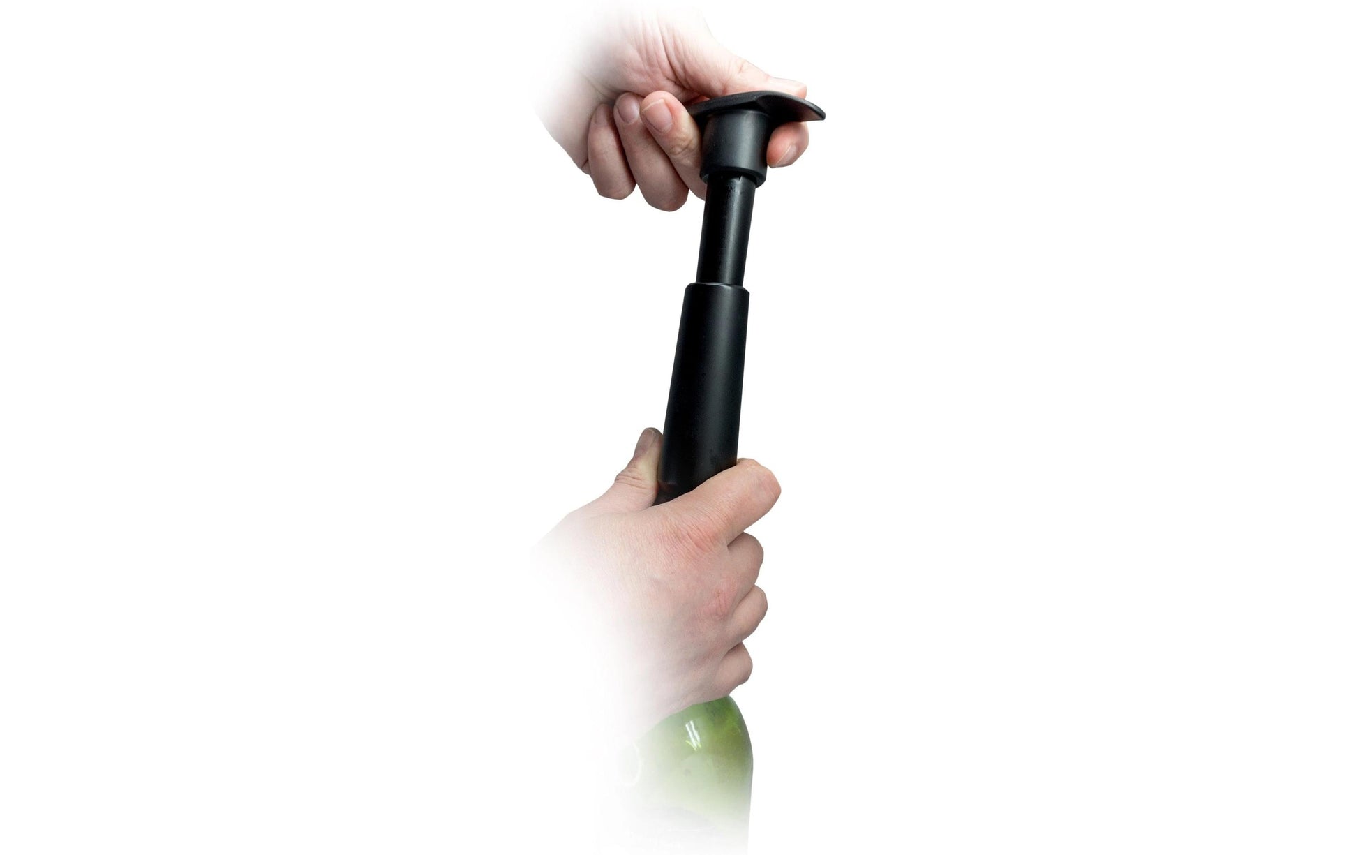 Vin Bouquet Weinpumpe Sound Indicator – 8 × 3,5 × 13 cm, Kunststoff/Silikon, Schwarz, inkl. 2 Weinverschlüsse