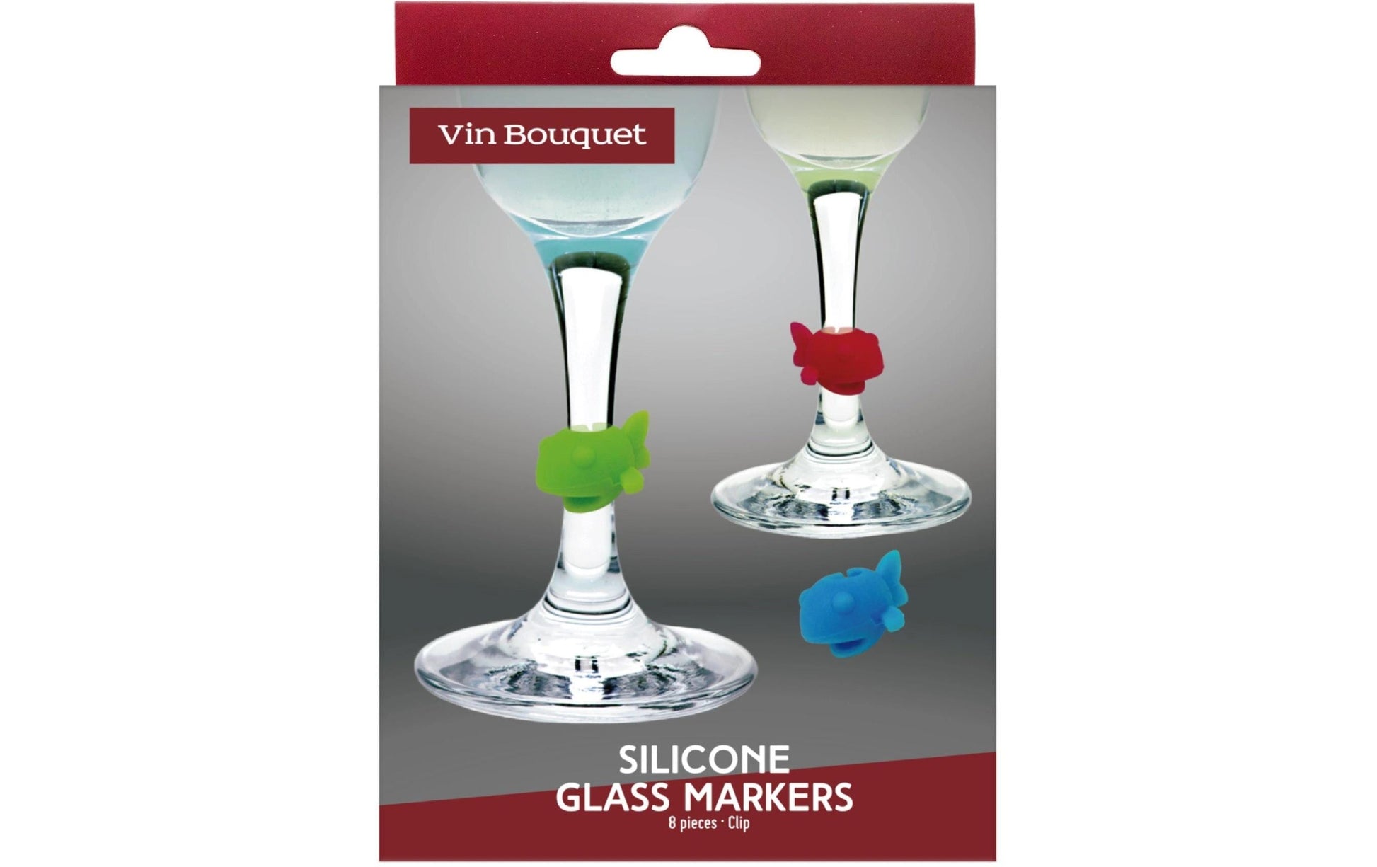 Vin Bouquet Glasmarkierer Fisch – Mehrfarbig – Silikon