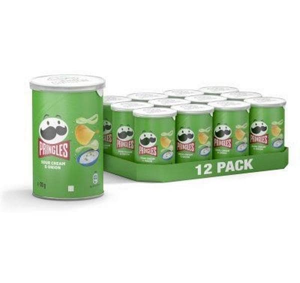 Pringles Chips – Sour Cream & Onion – 12 × 70 g