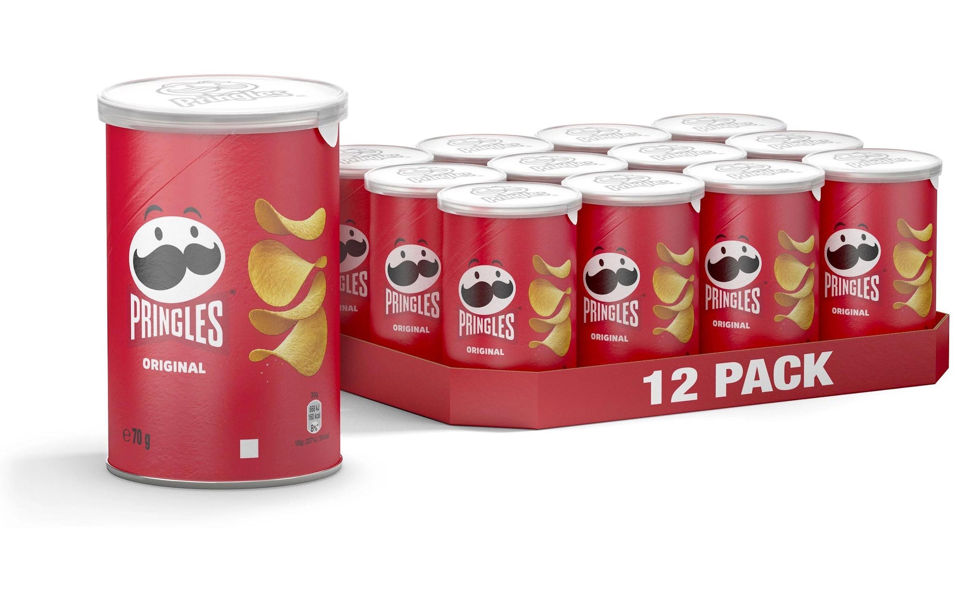 Pringles Chips – Original, vegan – 12 × 70 g