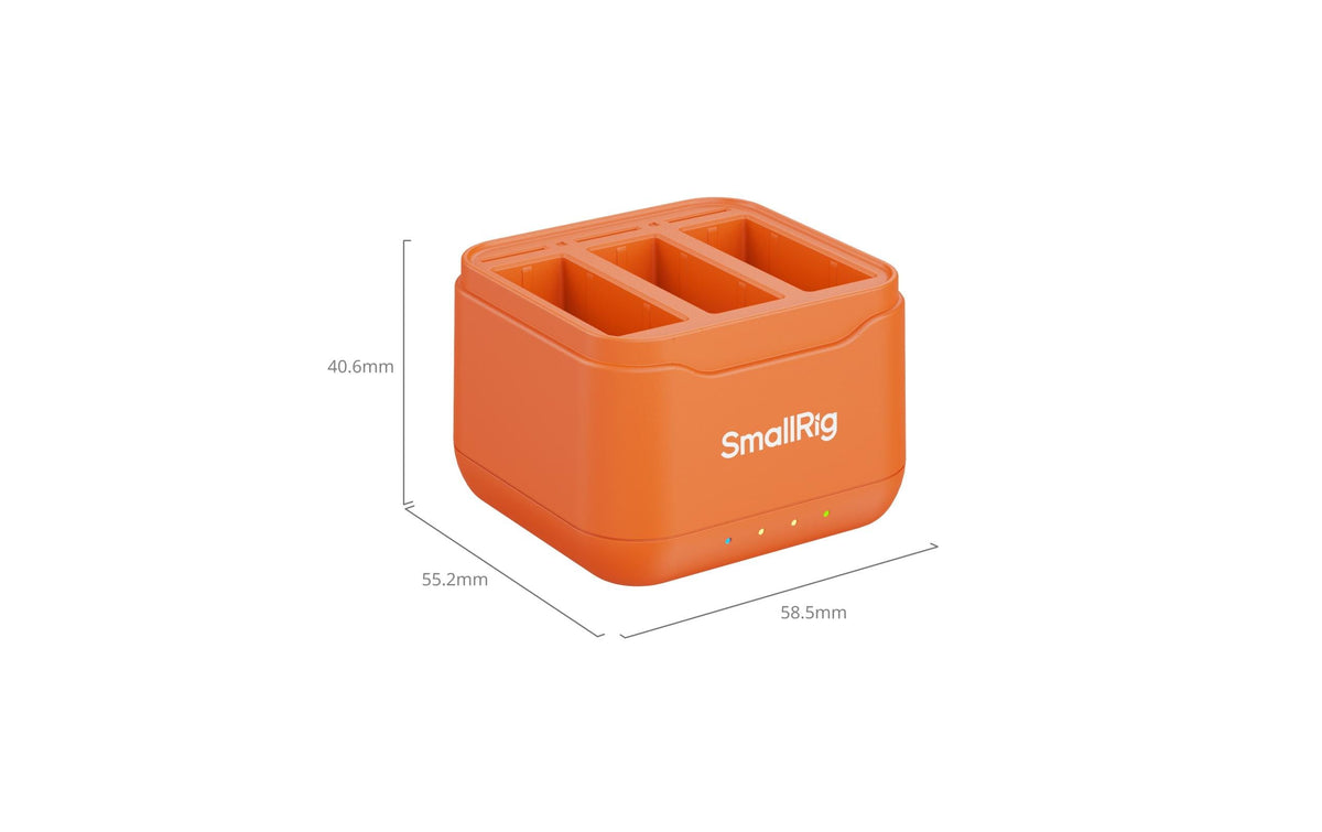 SmallRig Akkuladegerät – für DJI Action 6, Action 5 Pro, Action 4 und andere – 4,45 V
