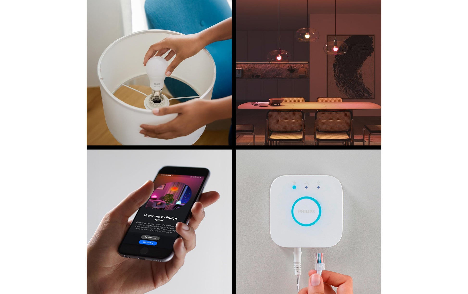 Philips by Signify Philips Hue – Smart-Leuchtmittel – Mehrfarbig – für Amazon Alexa, Google Assistant, Apple HomeKit – 2er-Set