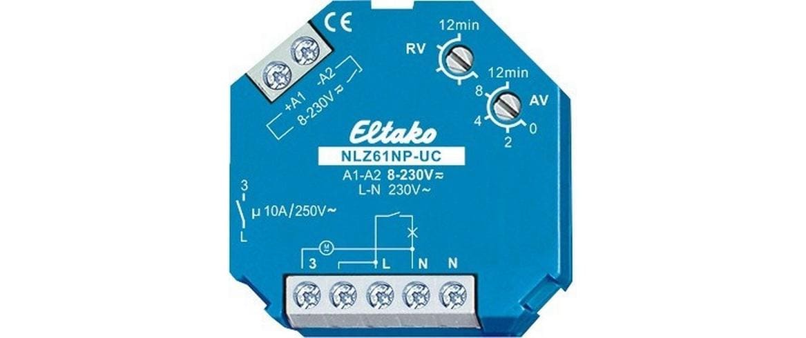 Eltako Relais mit Sockel – 230 V, 2,0 kVA, 1× Schliesser, Unterputzmontage – Blau – 8230VUC