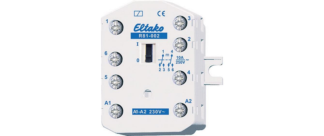 Eltako Relais mit Sockel – 2,3 kVA, 230 V, Unterputzmontage – Weiss – R81-002