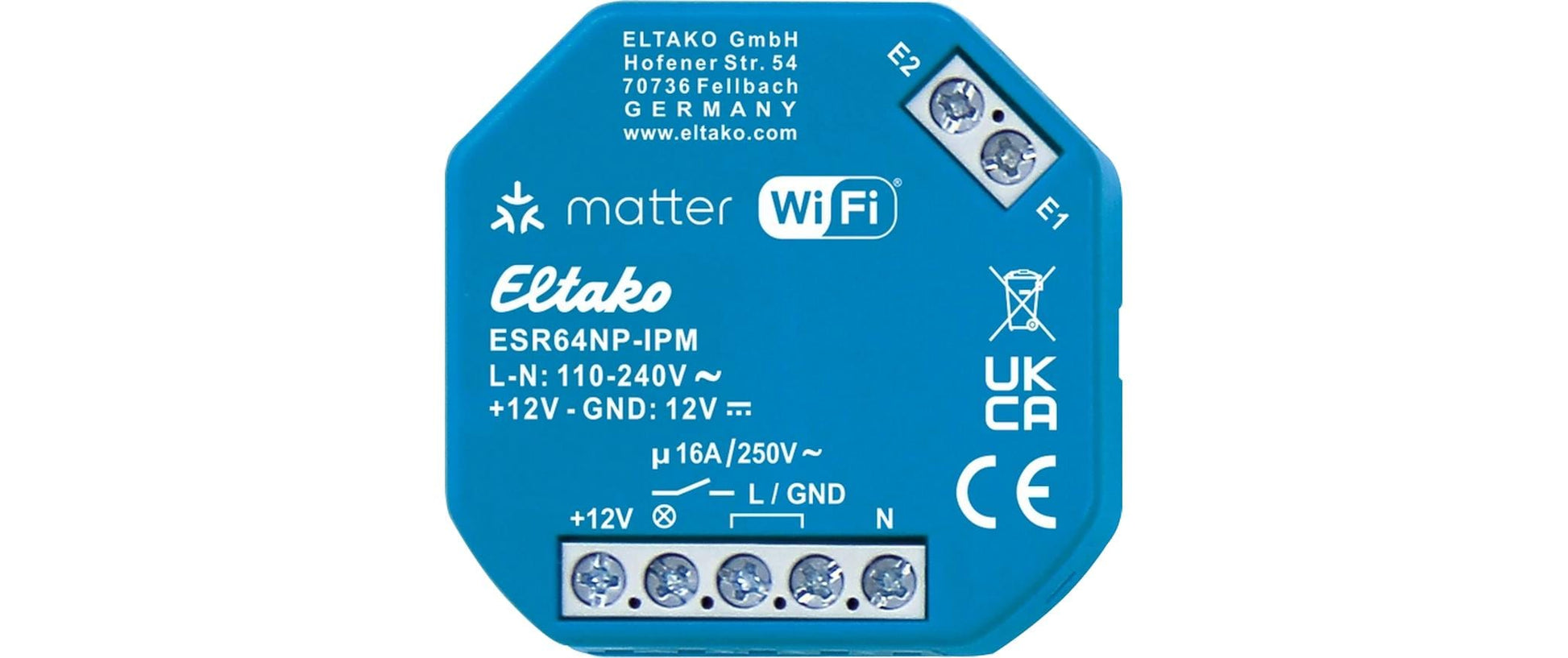 Eltako ESR64NP-IPM – Schaltaktor – Leistungsmessung, 1× Schliesser, WLAN – für Alexa, HomeKit, Google Home