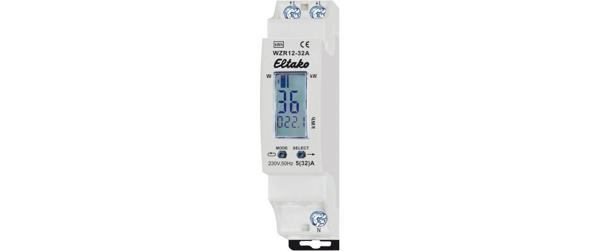 Eltako WZR12-32A – Energiemessgerät – LCD, 1% Messgenauigkeit, 230 V, für EnOcean-Funkmodule