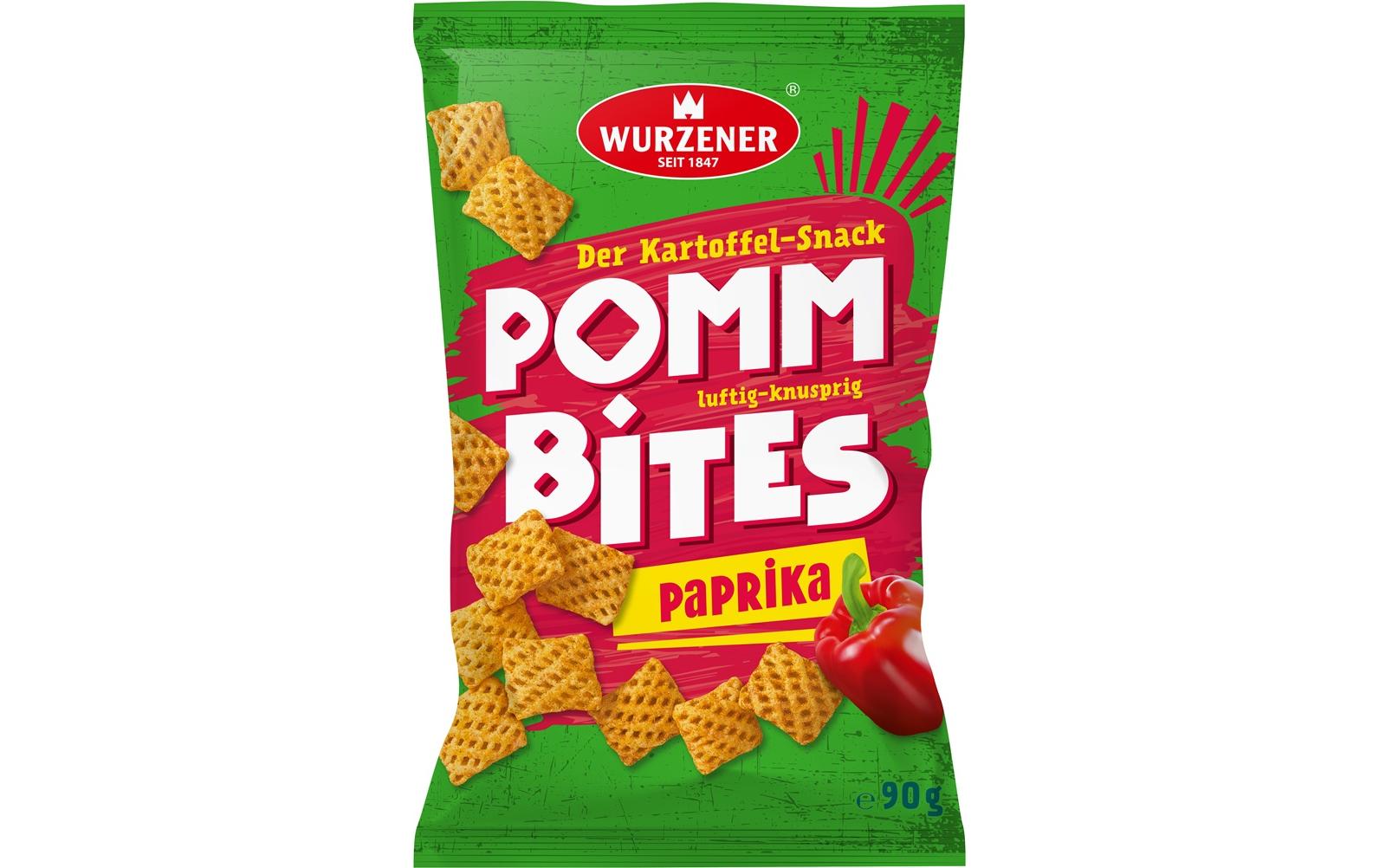 Wurzener PommBites Chips – Paprika – 90 g
