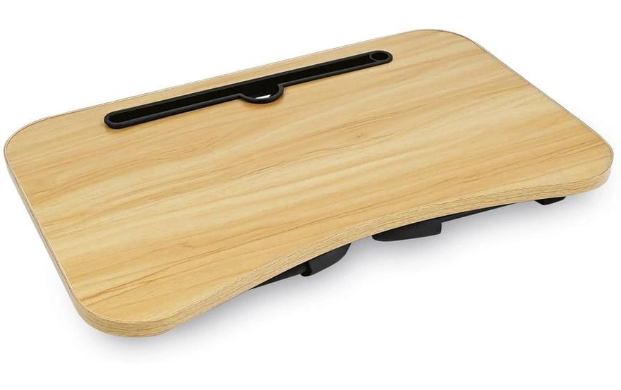 EASYmaxx Laptop-Ständer – bis 17", mit Kabeldurchführung – Braun