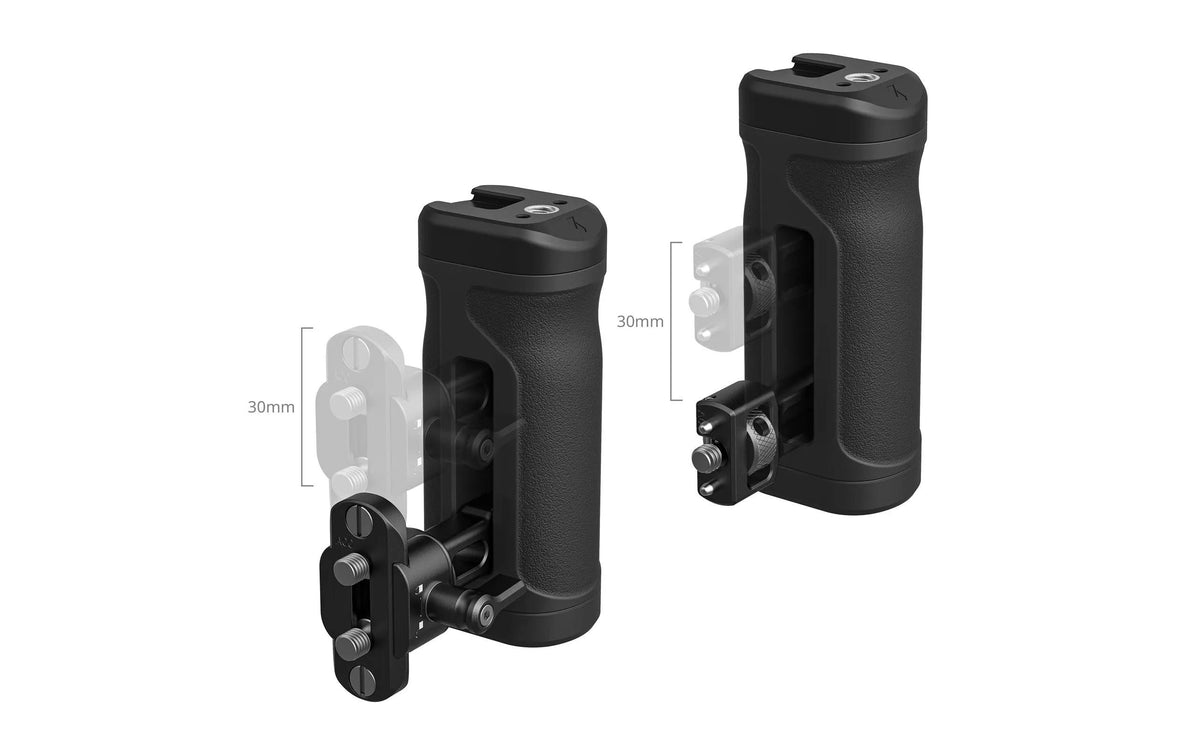 SmallRig Mini-Seitengriff-Kit – für Kamerakäfige, Montageplatten mit NATO-Schiene und 1/4-20-Gewinde – Schwarz