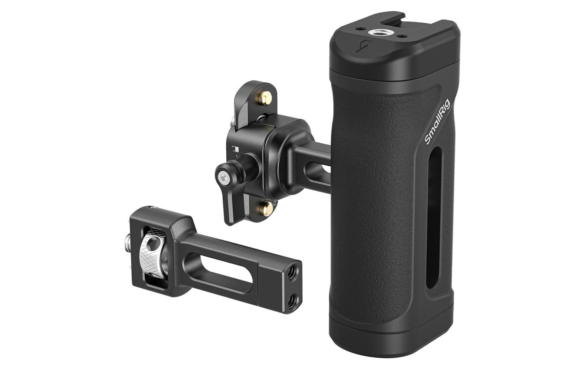 SmallRig Mini-Seitengriff-Kit – für Kamerakäfige, Montageplatten mit NATO-Schiene und 1/4-20-Gewinde – Schwarz