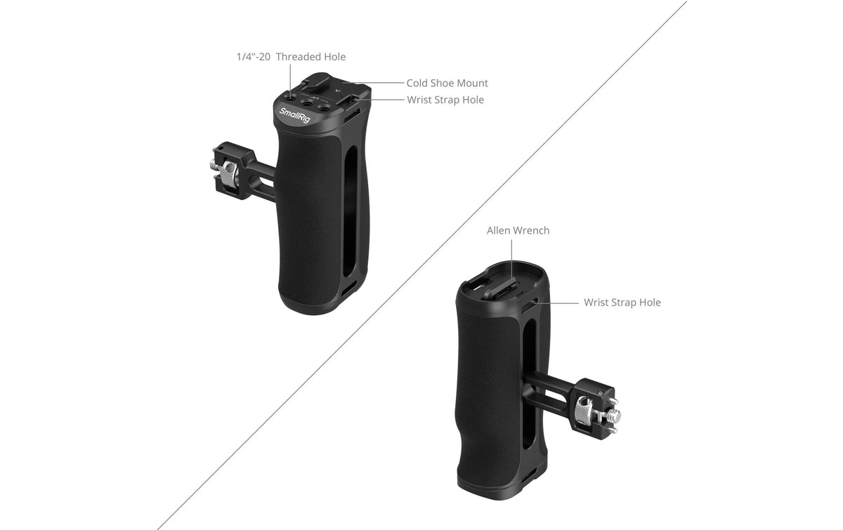 SmallRig Side Handle Seitengriff – 80 × 105,5 × 53,7 mm, 1/4"-20 Schraube – für universelle Kameras