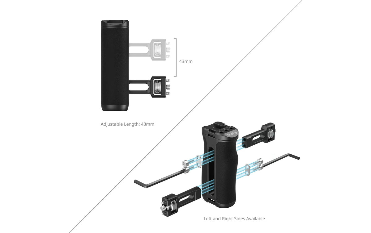 SmallRig Side Handle Seitengriff – 80 × 105,5 × 53,7 mm, 1/4"-20 Schraube – für universelle Kameras