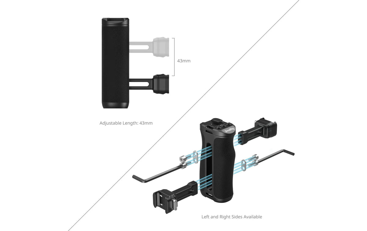SmallRig HawkLock H21 Seitengriff – 105,5 × 84 × 53,7 mm, 170 g – für HawkLock NATO-Schiene – Schwarz