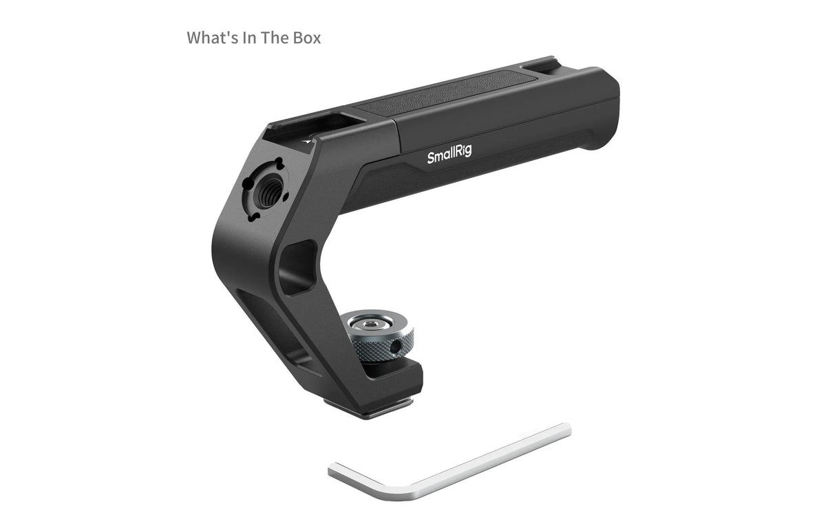 SmallRig Top Handle – für Kameras mit Standard-Blitzschuh – Schwarz – 128,8 × 81,6 × 25 mm, 112,5 g