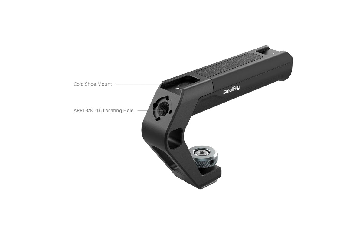 SmallRig Top Handle – für Kameras mit Standard-Blitzschuh – Schwarz – 128,8 × 81,6 × 25 mm, 112,5 g