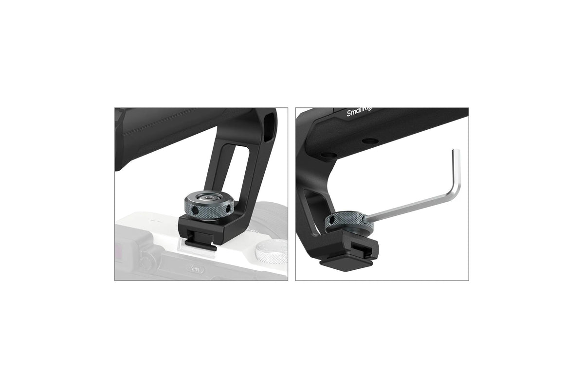 SmallRig Top Handle – für Kameras mit Standard-Blitzschuh – Schwarz – 128,8 × 81,6 × 25 mm, 112,5 g