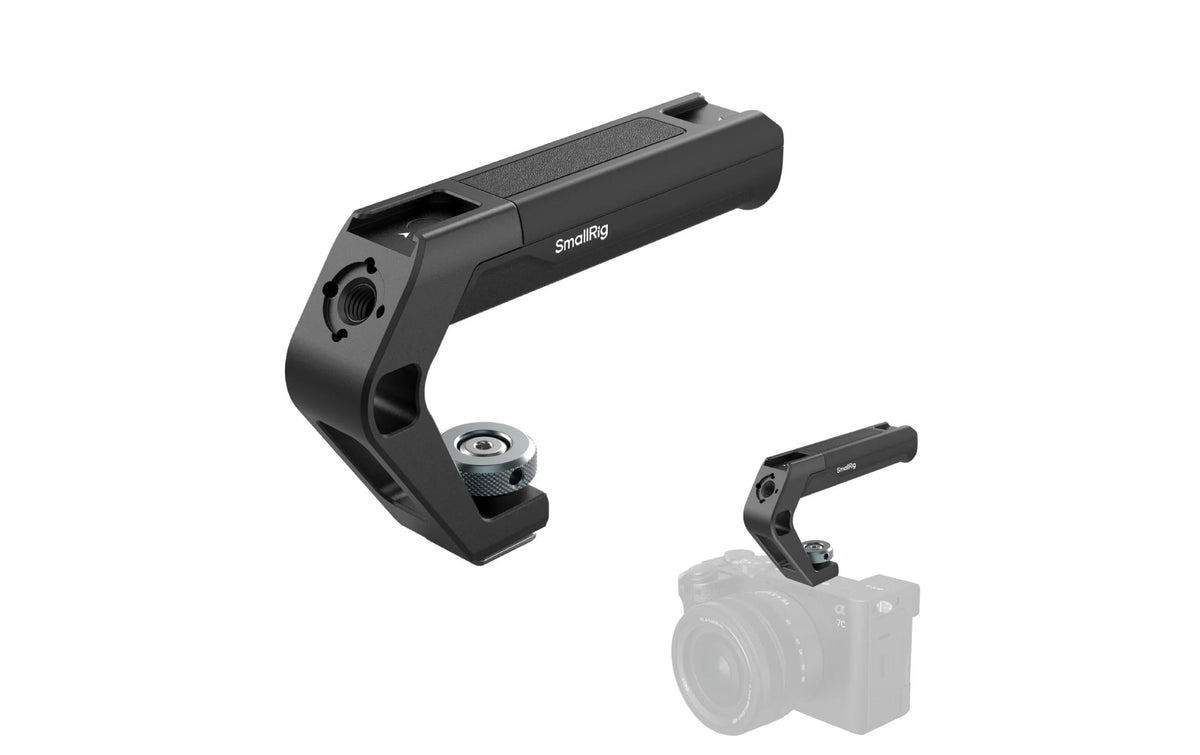 SmallRig Top Handle – für Kameras mit Standard-Blitzschuh – Schwarz – 128,8 × 81,6 × 25 mm, 112,5 g