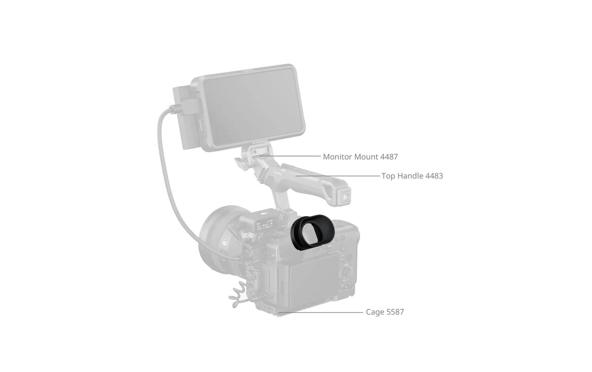 SmallRig Augenmuschel (Sucher-Okular) – 38,4 × 24,4 × 50 mm, 11 g – für Sony FX2