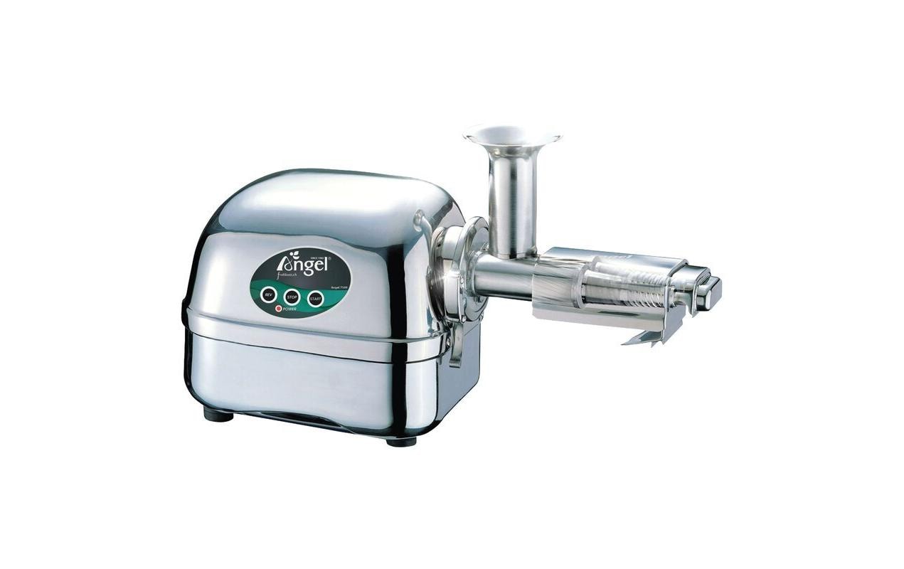 Angel Saftpresse 7500 – 1 l Saftbehälter, 0,5 l Tresterbehälter, 180 W, spülmaschinenfest – Silber