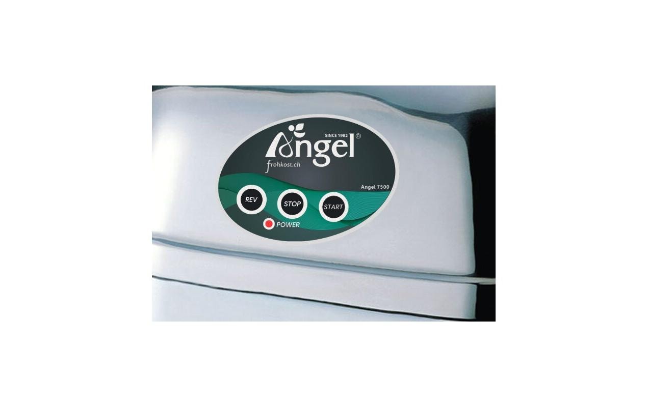 Angel Saftpresse 7500 – 1 l Saftbehälter, 0,5 l Tresterbehälter, 180 W, spülmaschinenfest – Silber