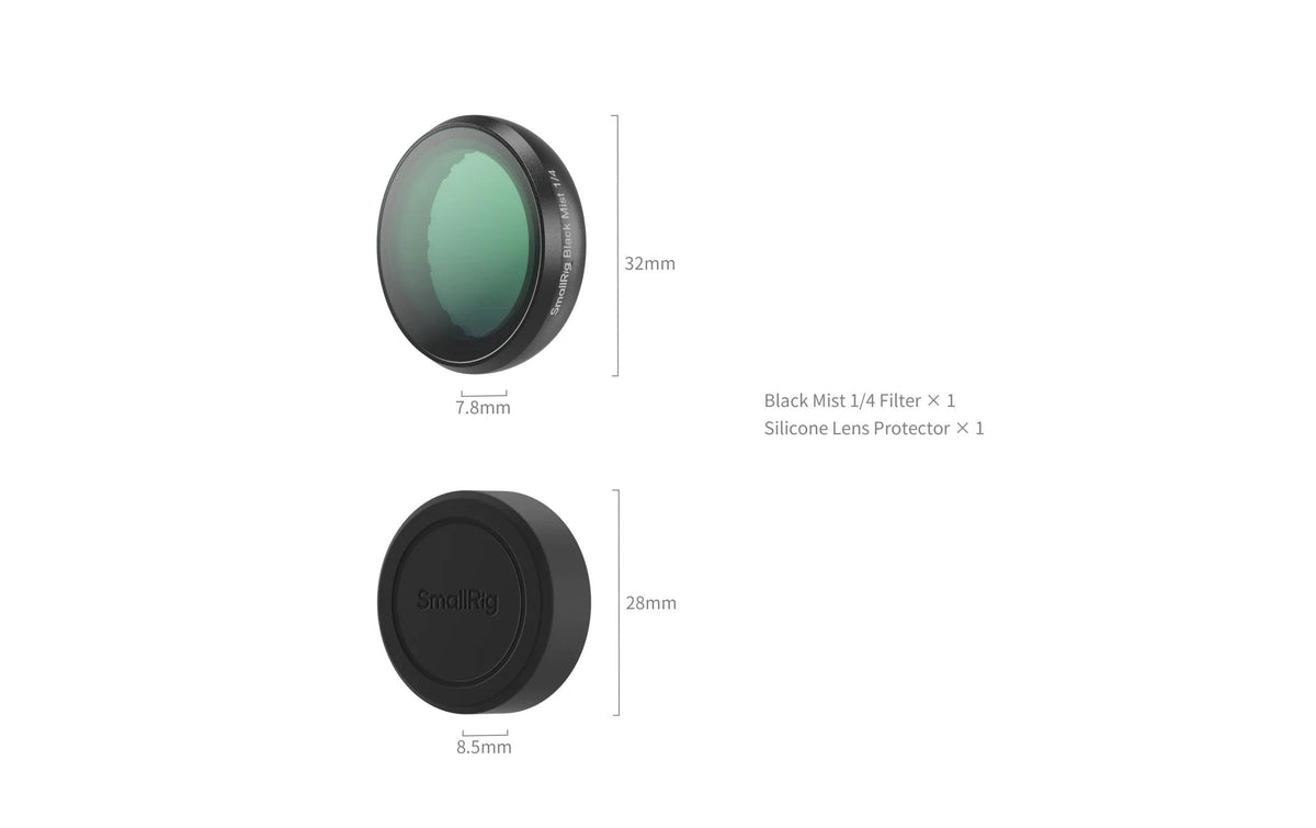 SmallRig Filter-Kit – für Insta360 GO Ultra – 31,9 × 31,9 × 7,8 mm, 19 g