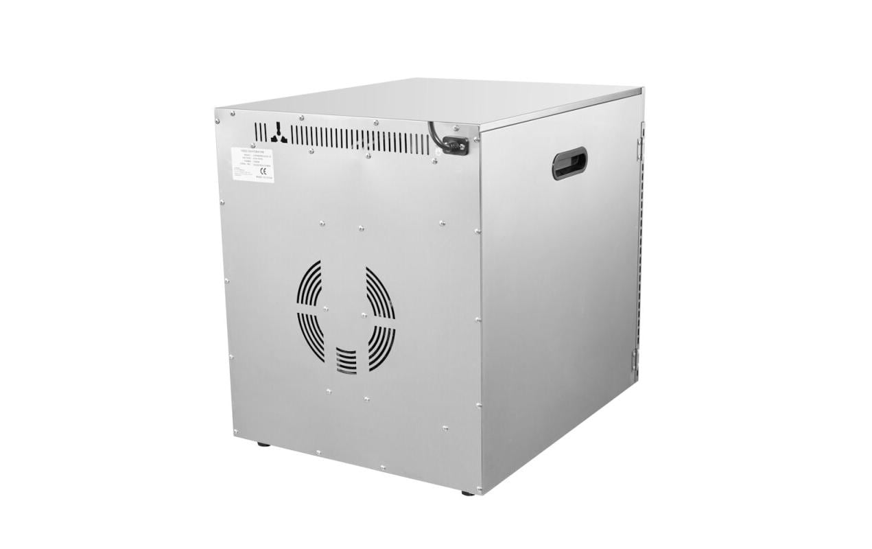 Frohkost Dörrautomat Commercial – 10 Etagen, 500 W, 30–90 °C, Timerfunktion – Edelstahl/Glas