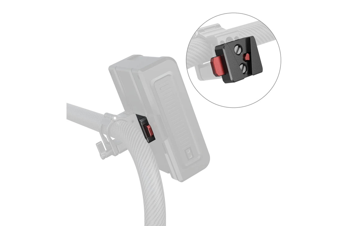 SmallRig Quick Release V-Lock Montageplatte – 35,5 × 25 × 50 mm, 55 g – für 1/4-20 Schraube, V-Mount Akkus