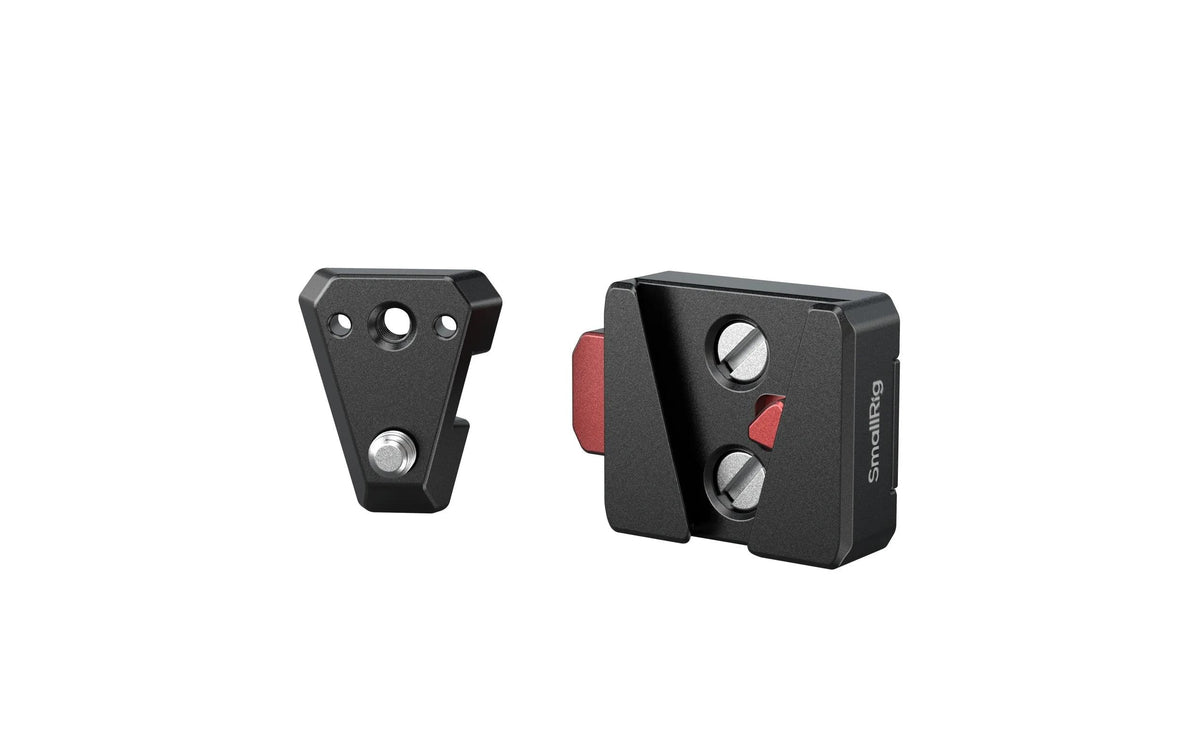 SmallRig Quick Release V-Lock Montageplatte – 35,5 × 25 × 50 mm, 55 g – für 1/4-20 Schraube, V-Mount Akkus