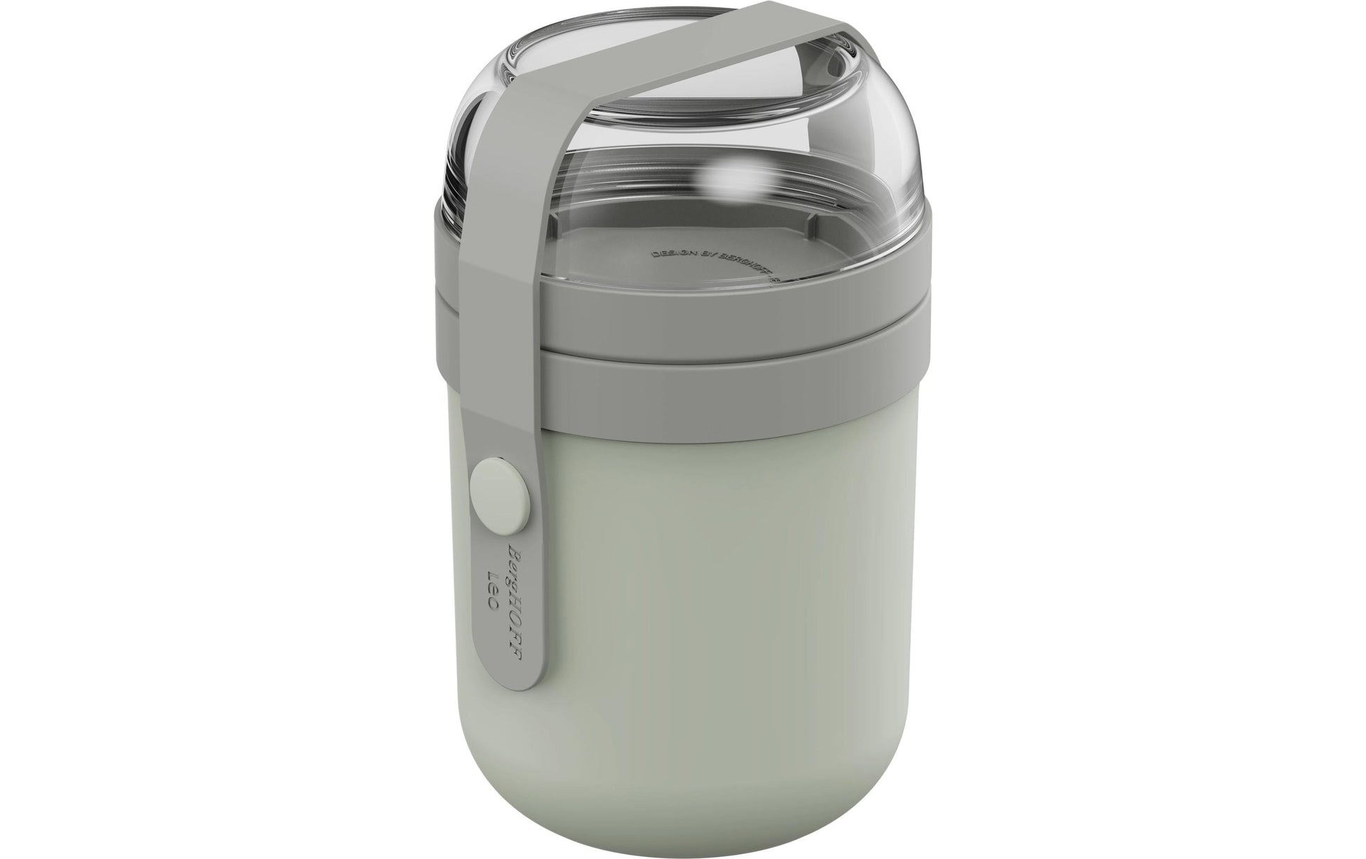 Berghoff Leo Studio – Vorratsdose 650 ml, Ø 9,5 × 15,5 cm, Kunststoff (recycelt)/Polypropylen (PP)/Silikon, Salbei