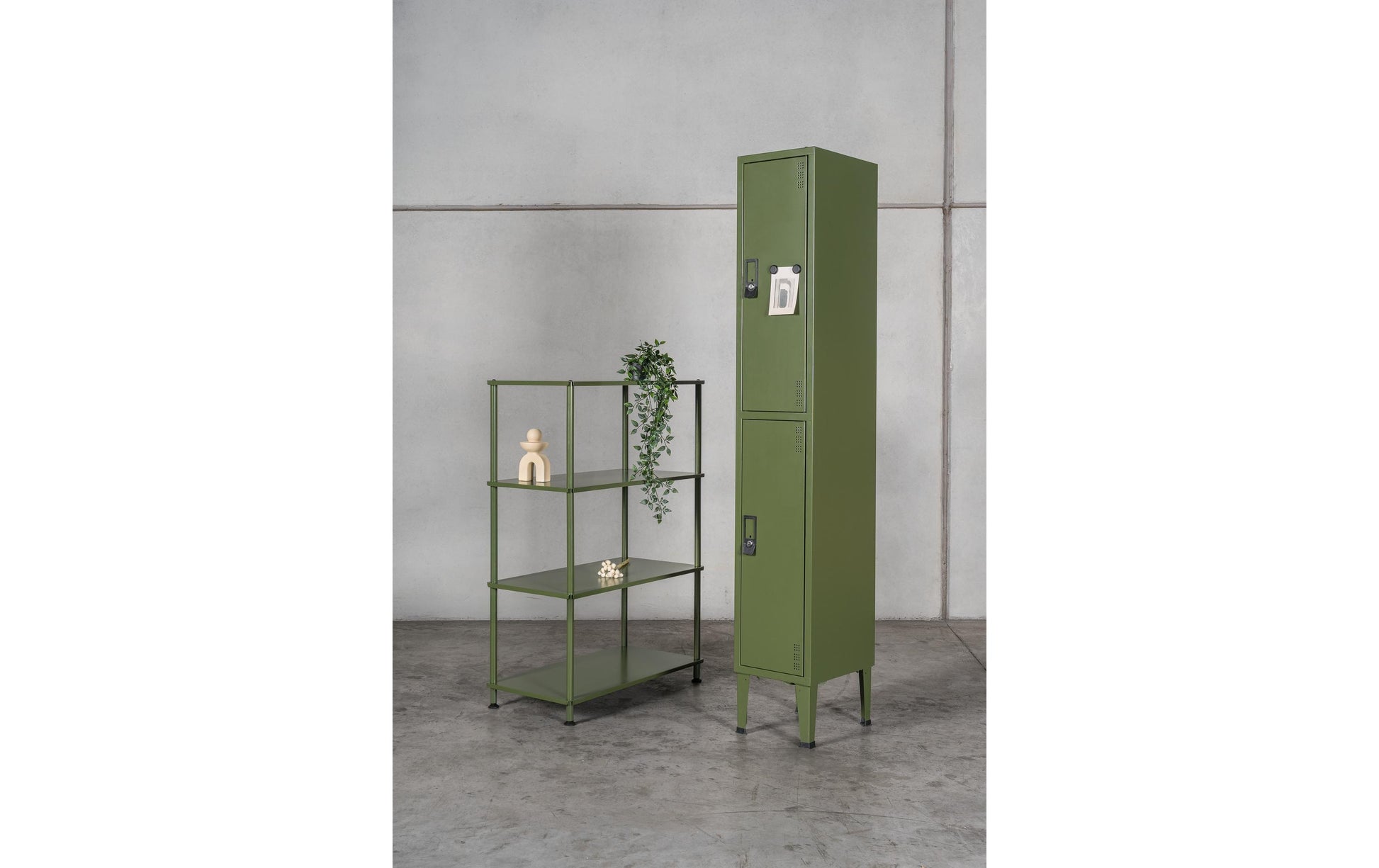 Bi-office Aufbewahrungsschrank – Schrank, 300 × 500 × 1900 mm, grün, Stahl