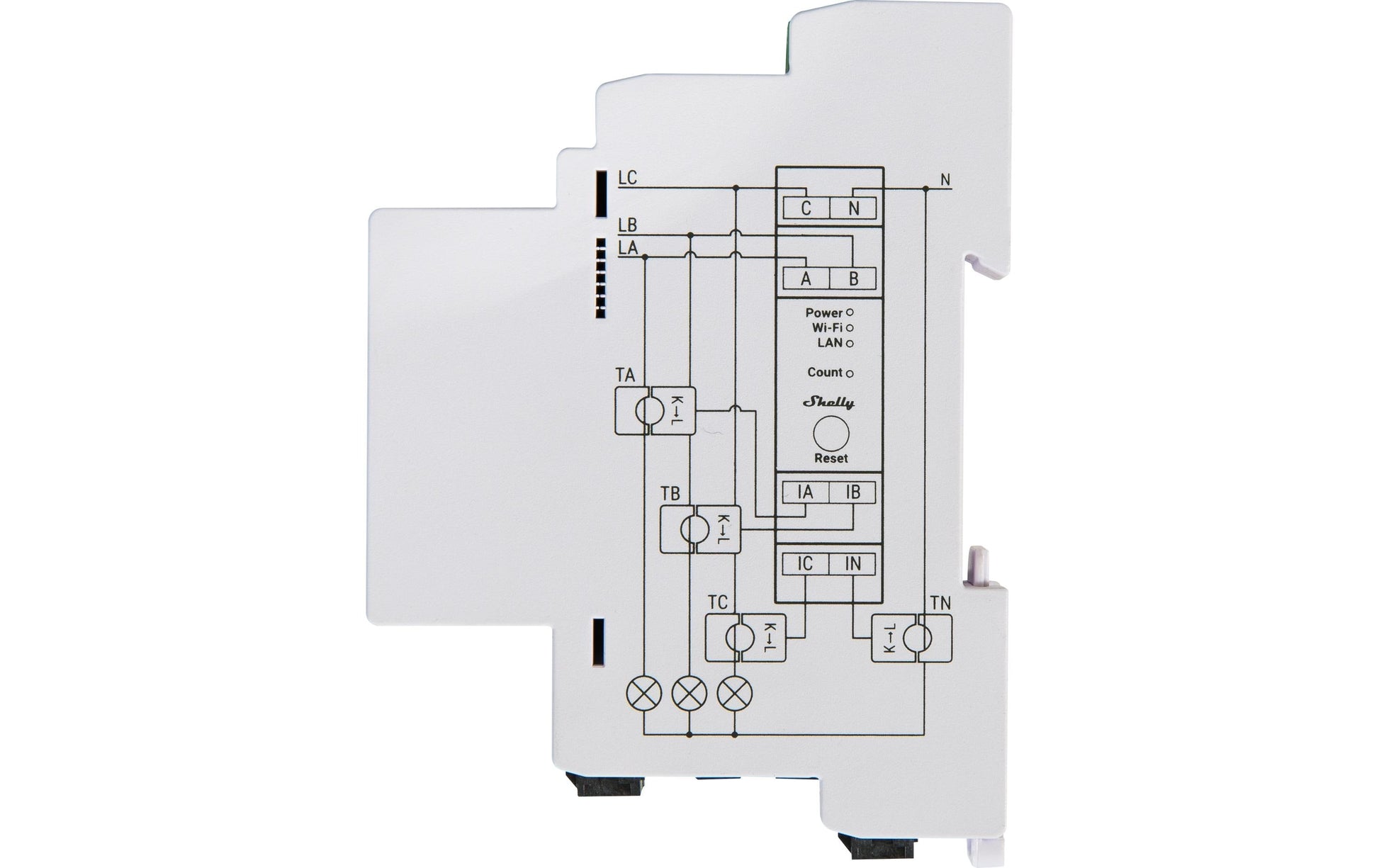 Shelly Pro 3EM – Energiezähler – 3-Phasen, LAN/WLAN, DIN-Schiene