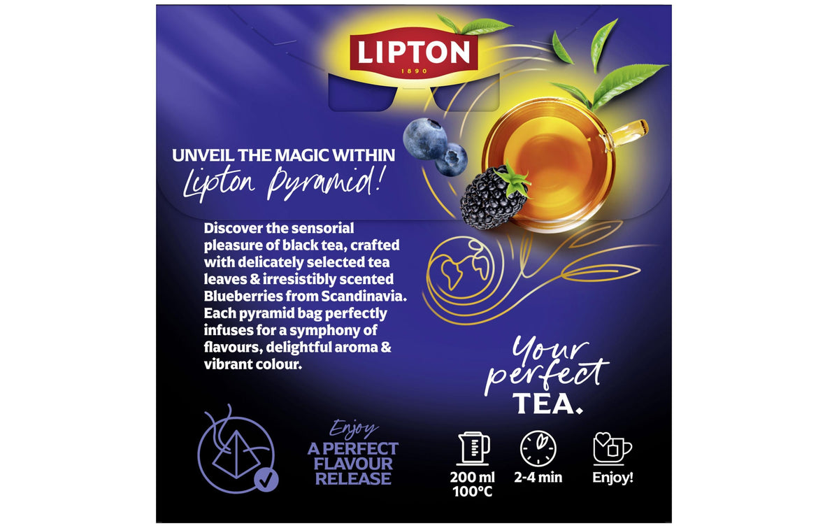 Lipton Schwarztee Heidelbeere & Brombeere – Teebeutel 20 Beutel