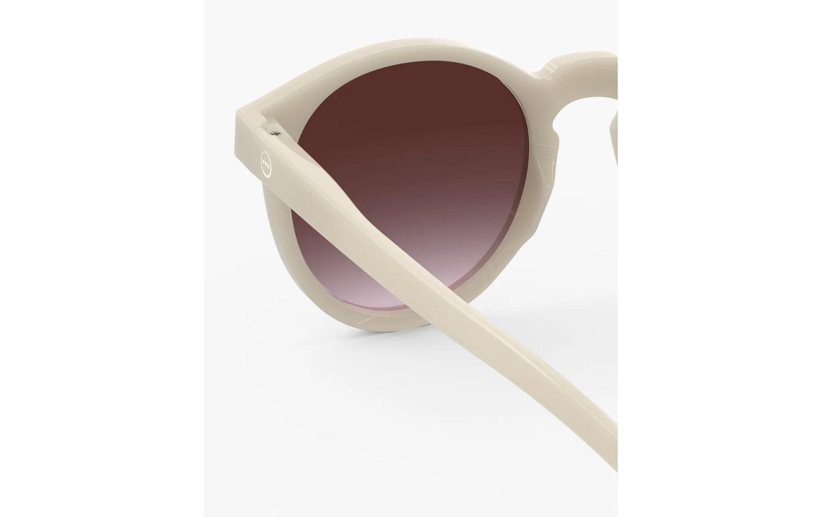 Izipizi Schutzbrille The Oversized Pantos M – Violette Gläser, 100 % UV-Schutz, Beige