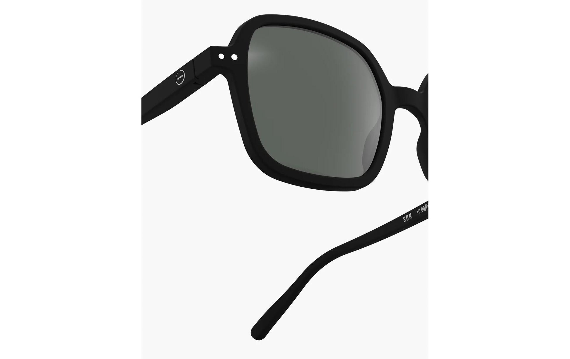 Izipizi Schutzbrille Office The Oversized – Dunkelgraue Gläser, 100 % UV-Schutz, Schwarzer Rahmen