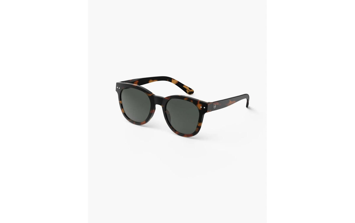 Izipizi Schutzbrille The Oversized Pantos M – Graue Gläser, UV-Schutz, Hellbrauner Rahmen